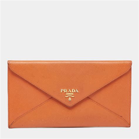 Prada Leather Envelope Wallet on SALE 